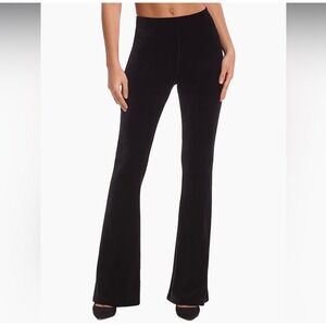 Commando Velvet Flare Leggings Black High Waisted Bell Bottom Pants XS SLG15